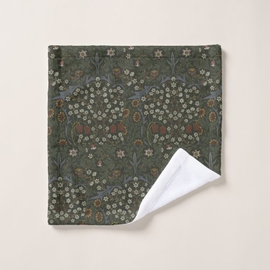 William Morris Blackthorn Bloempatroon Bad Handdoek (Wasdoekje)
