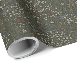 William Morris Blackthorn Bloempatroon Cadeaupapier