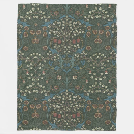  William Morris Blackthorn Fleece Deken (Voorkant)