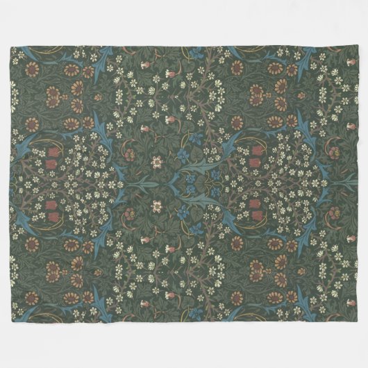  William Morris Blackthorn Fleece Deken (Voorkant (Horizontaal))