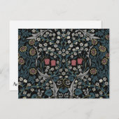 William Morris Blackthorn Floral Art Briefkaart (Voorkant / Achterkant)