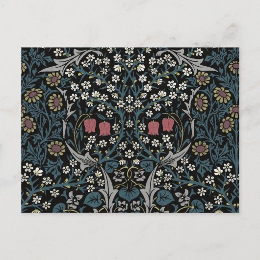 William Morris Blackthorn Floral Art Briefkaart (Voorkant)