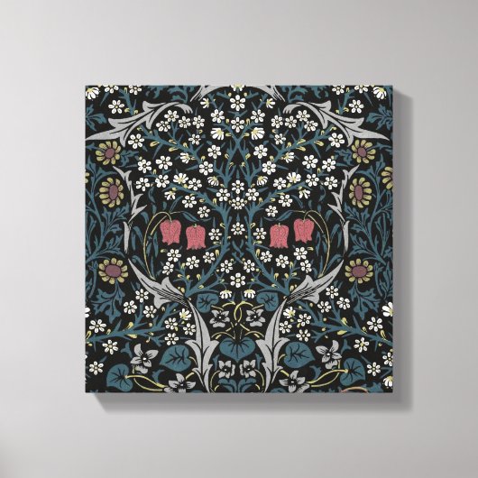 William Morris Blackthorn Floral Art Canvas Afdruk (Voorkant)