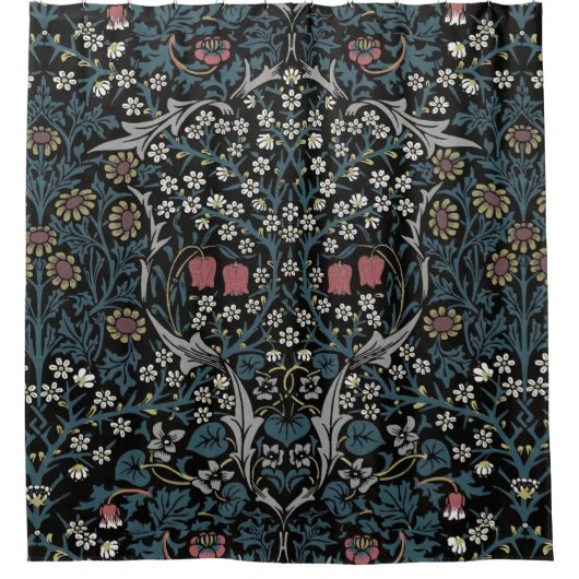 William Morris Blackthorn Floral Art Douchegordijn (Voorkant)