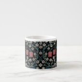 William Morris Blackthorn Floral Art Espresso Kop (Voorkant)