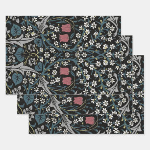 William Morris Blackthorn Floral Art Inpakpapier Vel