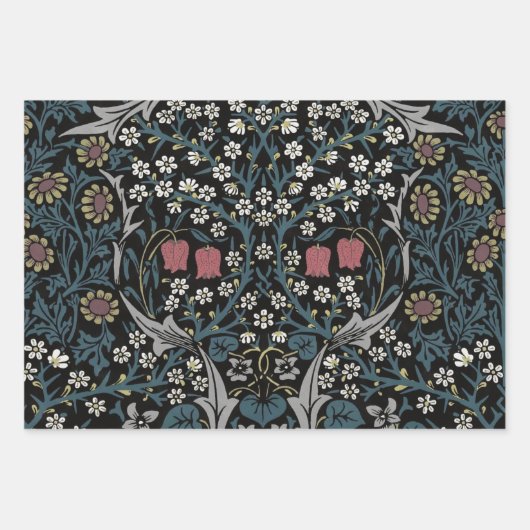 William Morris Blackthorn Floral Art Inpakpapier Vel (Voorkant)