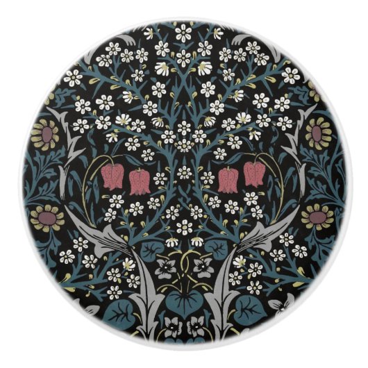 William Morris Blackthorn Floral Art Keramische Knop (Voorkant)