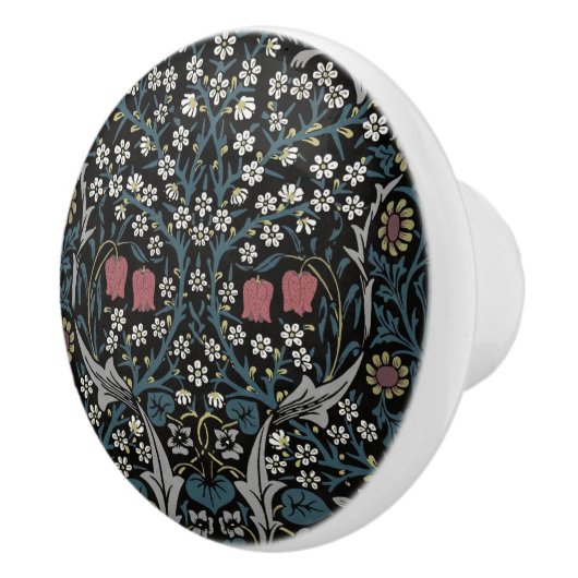 William Morris Blackthorn Floral Art Keramische Knop (Rechts)