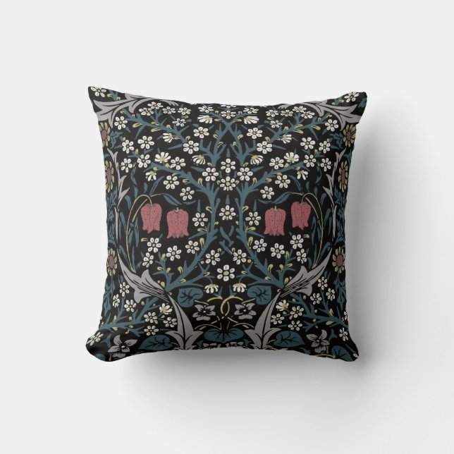 William Morris Blackthorn Floral Art Kussen (Voorkant)