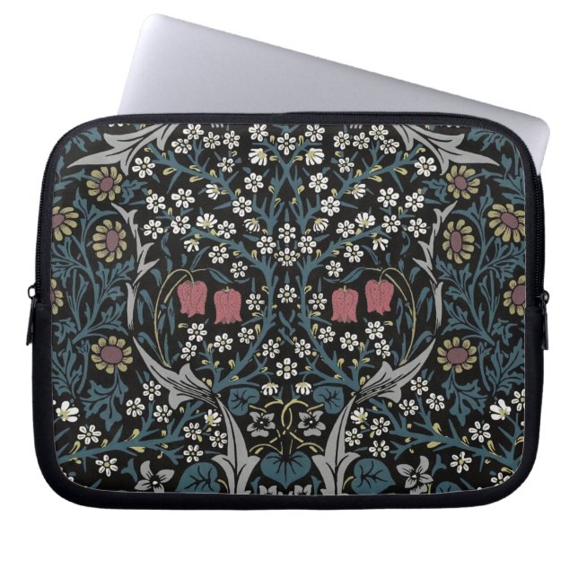 William Morris Blackthorn Floral Art Laptop Sleeve (Voorkant)