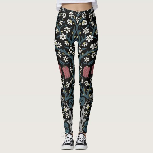 William Morris Blackthorn Floral Art Leggings (Voorkant)