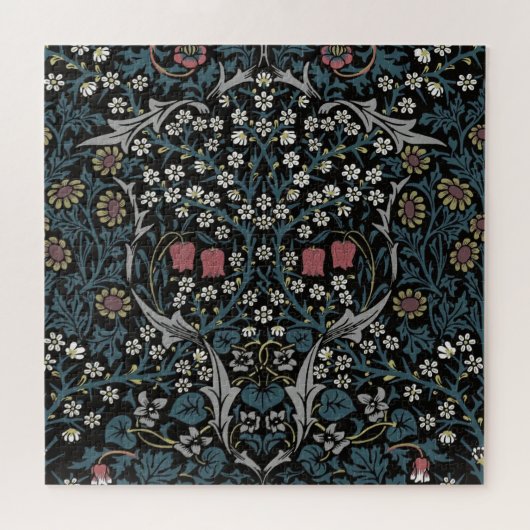William Morris Blackthorn Floral Art Nouveau Hand- Legpuzzel (Horizontaal)