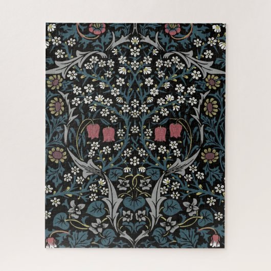 William Morris Blackthorn Floral Art Nouveau Hand- Legpuzzel (Verticaal)