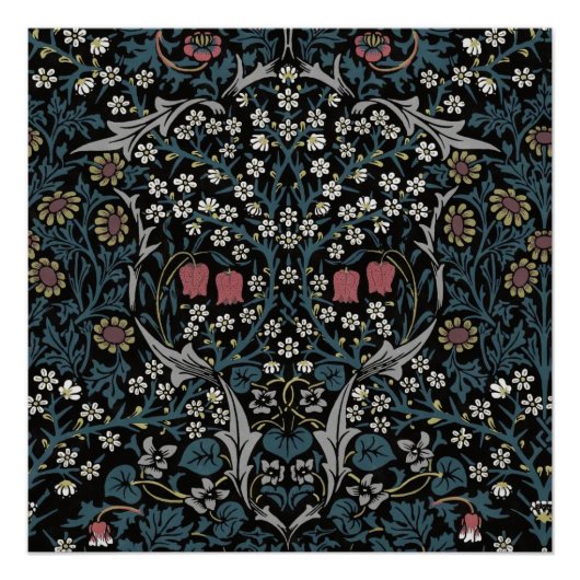William Morris Blackthorn Floral Art Perfect Poster (Voorkant)