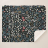 William Morris Blackthorn Floral Art Sherpa Deken (Voorkant (horizontaal))