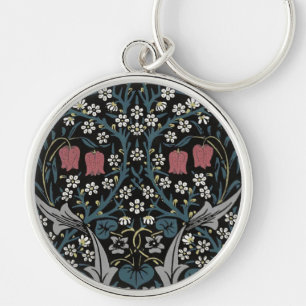 William Morris Blackthorn Floral Art Sleutelhanger