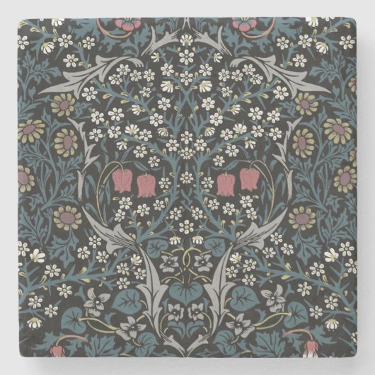 William Morris Blackthorn Floral Art Stenen Onderzetter (Voorkant)