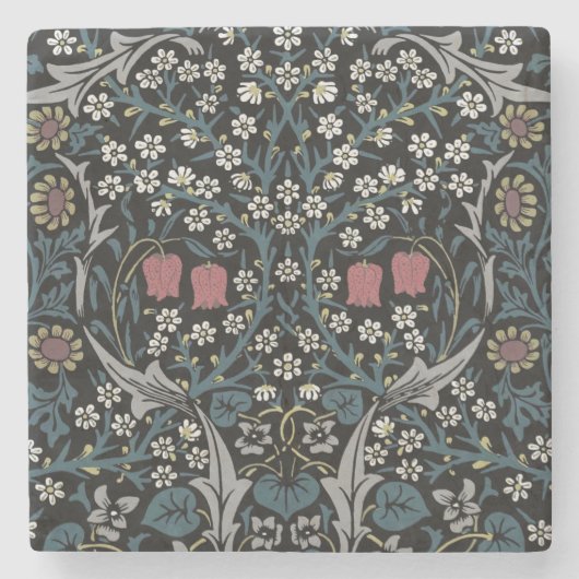 William Morris Blackthorn Floral Art Stenen Onderzetter (Voorkant)