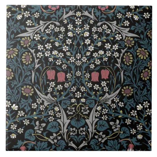 William Morris Blackthorn Floral Art Tegeltje (Voorkant)