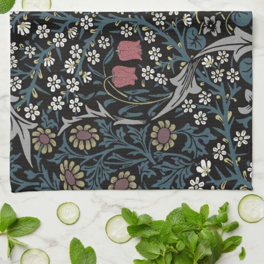 William Morris Blackthorn Floral Art Theedoek (Gevouwen)