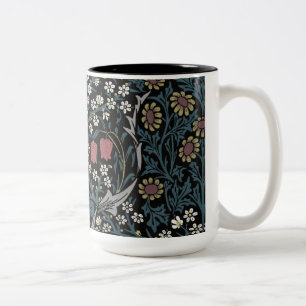 William Morris Blackthorn Floral Art Tweekleurige Koffiemok