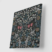 William Morris Blackthorn Floral Art Vierkante Klok (Hoek)