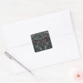 William Morris Blackthorn Floral Art Vierkante Sticker (Envelop)