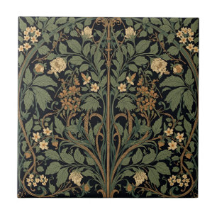 William Morris Blackthorn Florale Art Nouveau Tegeltje