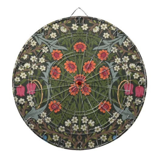 William Morris Blackthorn Garden Flower Classic Dartbord (Voorkant)
