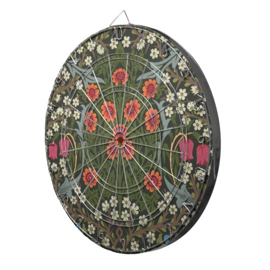 William Morris Blackthorn Garden Flower Classic Dartbord (Voorkant Rechts)