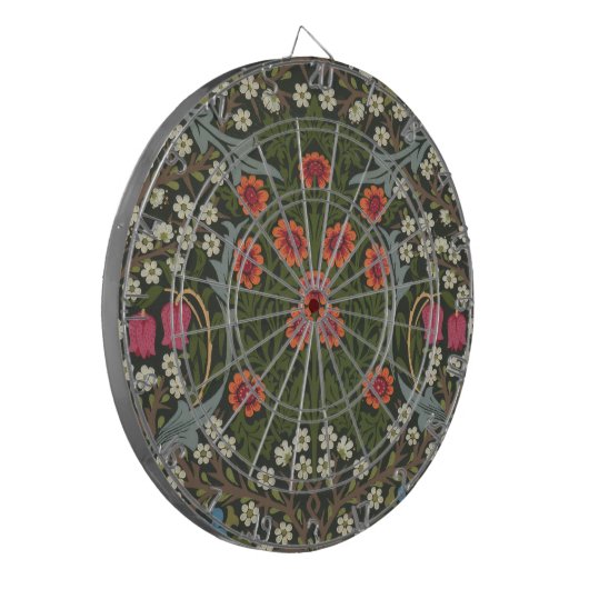 William Morris Blackthorn Garden Flower Classic Dartbord (Voorkant Links)