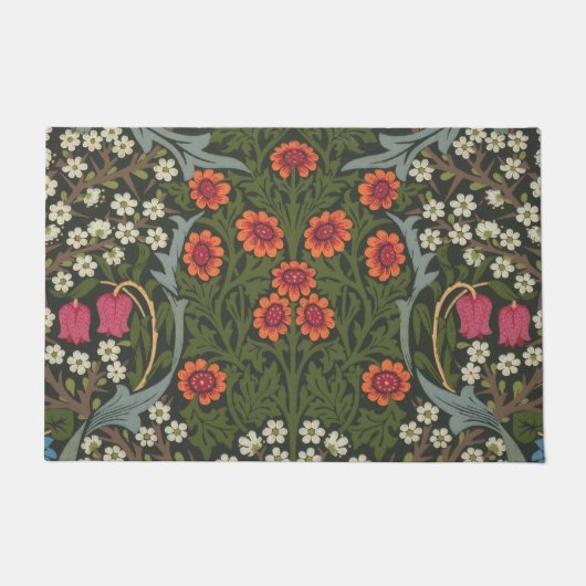 William Morris Blackthorn Garden Flower Classic Deurmat (Voorkant)