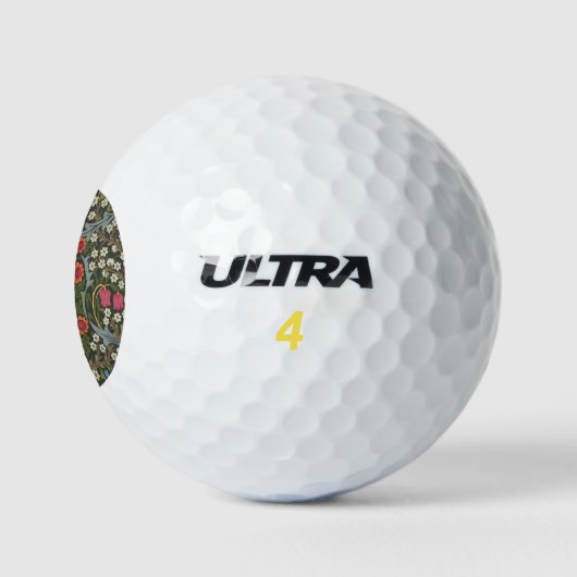 William Morris Blackthorn Garden Flower Classic Golfballen (Logo)