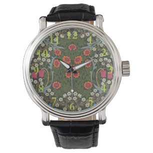 William Morris Blackthorn Garden Flower Classic Horloge