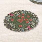 William Morris Blackthorn Garden Flower Classic Kartonnen Onderzetters (Gekanteld)