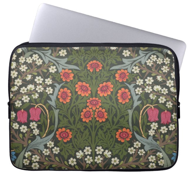William Morris Blackthorn Garden Flower Classic Laptop Sleeve (Voorkant)