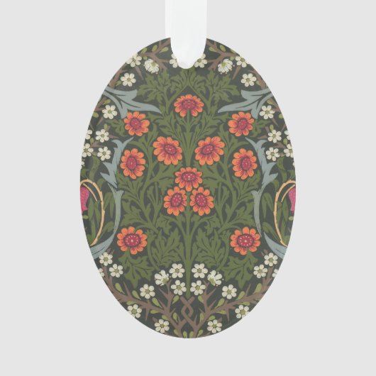 William Morris Blackthorn Garden Flower Classic Ornament (voorkant)