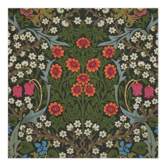 William Morris Blackthorn Garden Flower Classic Perfect Poster (Voorkant)