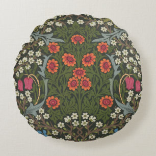 William Morris Blackthorn Garden Flower Classic Rond Kussen