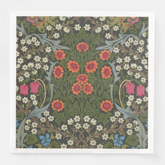 William Morris Blackthorn Garden Flower Classic Servet (Voorkant)