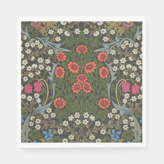 William Morris Blackthorn Garden Flower Classic Servet (Voorkant)