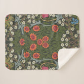 William Morris Blackthorn Garden Flower Classic Sherpa Deken (Voorkant (horizontaal))