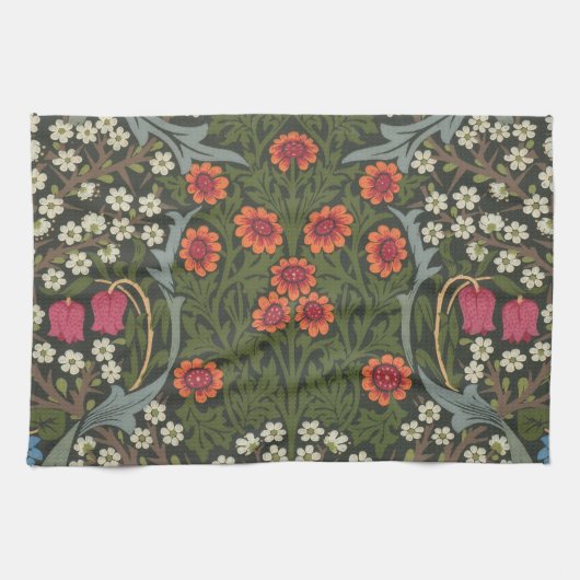 William Morris Blackthorn Garden Flower Classic Theedoek (Horizontaal)