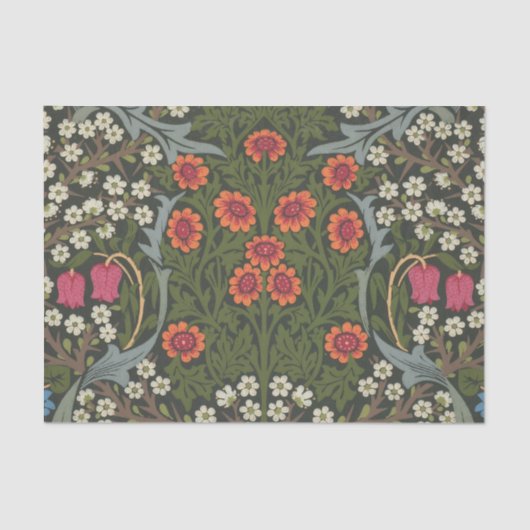 William Morris Blackthorn Garden Flower Classic Tissuepapier (Voorkant)
