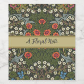 William Morris Blackthorn Garden Flower Classic Wijn Etiket (Enkel label)