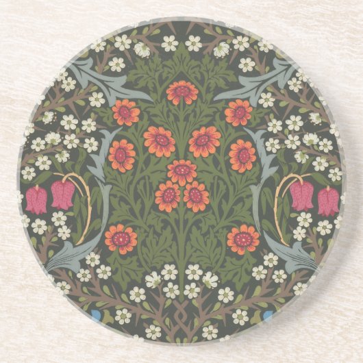 William Morris Blackthorn Garden Flower Classic Zandsteen Onderzetter (Voorkant)