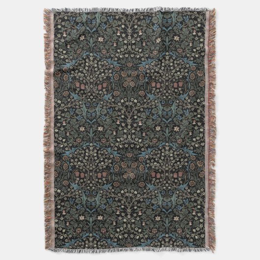 William Morris Blackthorn Pattern Deken (Voorkant Verticaal)