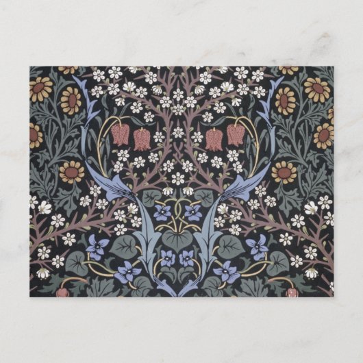 William Morris - Blackthorn Pattern Feestdagenkaart (Voorkant)