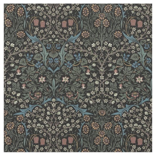 William Morris  Blackthorn Pattern Stof (Close Up)